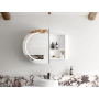 Bondi Matte White Oval Led Mirror Shaving Cabinet 900*600